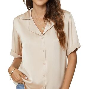 Elegant Cream Women's Blouse